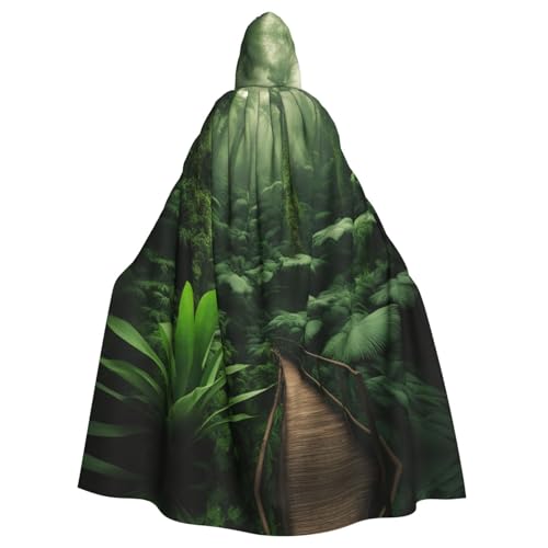 ERSDWRE Halloween-Kapuzenumhang mit tropischem Regenwald-Druck, für Herren und Damen, Kapuzenumhang für Mittelalter-Umhang, Kostüme, Cosplay ERSDWRE Halloween-Kapuzenumhang mit tropischem Regenwald-Druck, für Herren und Damen, Kapuzenumhang für Mittelalter-Umhang, Kostüme, Cosplay von ERSDWRE