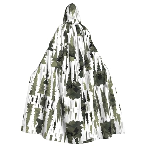 ERSDWRE Halloween-Kapuzenumhang mit weißen Bäumen, Camouflage-Muster, für Herren und Damen, für Mittelalter-Umhang, Kostüme, Cosplay ERSDWRE Halloween-Kapuzenumhang mit weißen Bäumen, Camouflage-Muster, für Herren und Damen, für Mittelalter-Umhang, Kostüme, Cosplay von ERSDWRE