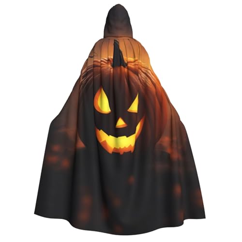 ERSDWRE Halloween Kürbis Unisex Kapuzenumhang Umhang für Halloween Cosplay Kostüme Robe Karneval Hexe Vampir von ERSDWRE