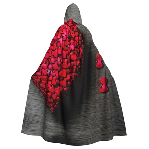 ERSDWRE Kapuzenumhang mit roten Herzen, für Herren und Damen, mit Kapuze, für Mittelalter-Umhang, Kostüme, Cosplay ERSDWRE Kapuzenumhang mit roten Herzen, für Herren und Damen, mit Kapuze, für Mittelalter-Umhang, Kostüme, Cosplay von ERSDWRE