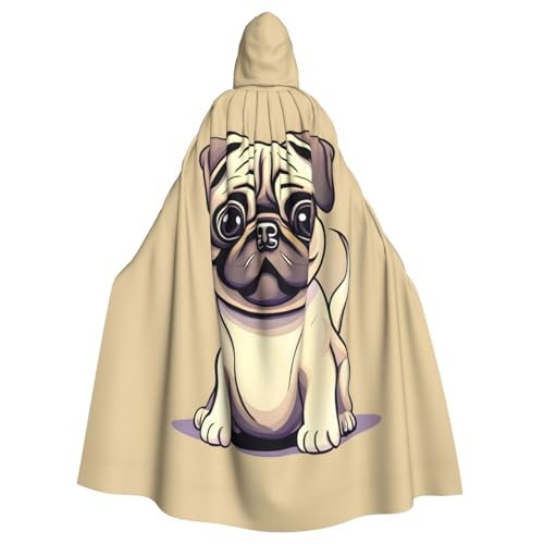 ERSDWRE Lustiger Cartoon-Mops-Welpen-Hunde-Aufdruck, Halloween-Kapuzenumhang für Männer und Frauen, Kapuzenumhang für Mittelalter-Umhang, Kostüme, Cosplay ERSDWRE Lustiger Cartoon-Mops-Welpen-Hunde-Aufdruck, Halloween-Kapuzenumhang für Männer und Frauen, Kapuzenumhang für Mittelalter-Umhang, Kostüme, Cosplay von ERSDWRE
