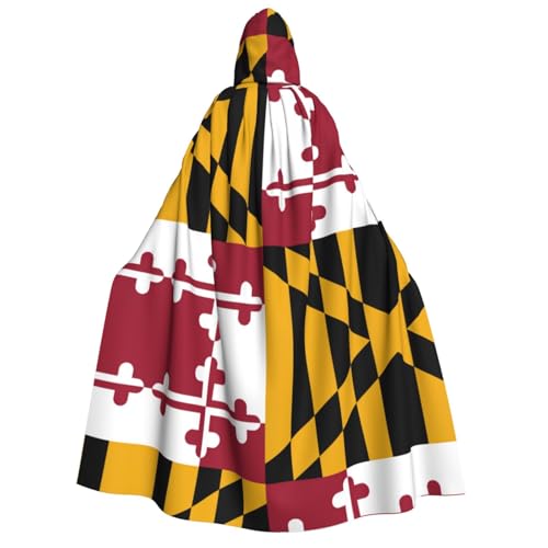 ERSDWRE Maryland Umhang mit Staatsflagge, Unisex, mit Kapuze, Umhang für Halloween, Cosplay, Kostüme, Robe, Karneval, Hexe, Vampir von ERSDWRE