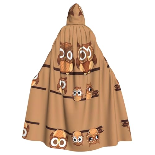 ERSDWRE Süßer großer brauner Cartoon-Eulen-Druck, Halloween-Kapuzenumhang für Männer und Frauen, Kapuzenumhang für Mittelalter-Umhang, Kostüme, Cosplay ERSDWRE Süßer großer brauner Cartoon-Eulen-Druck, Halloween-Kapuzenumhang für Männer und Frauen, Kapuzenumhang für Mittelalter-Umhang, Kostüme, Cosplay von ERSDWRE