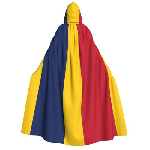 ERSDWRE Umhang mit Kapuze, Motiv: Flagge des Tschads, Unisex, für Halloween, Cosplay, Kostüme, Robe, Karneval, Hexe, Vampir von ERSDWRE