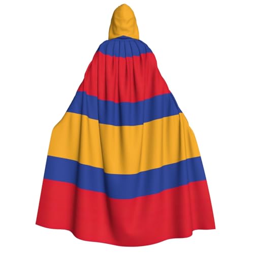 ERSDWRE Umhang mit Kapuze, Motiv: Flagge von Armenien, Unisex, für Halloween, Cosplay, Kostüme, Robe, Karneval, Hexe, Vampir von ERSDWRE