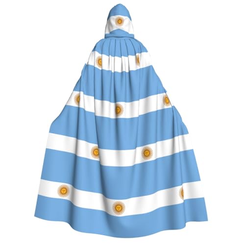 ERSDWRE Umhang mit argentinischer Flagge, Unisex, mit Kapuze, für Halloween, Cosplay, Kostüme, Robe, Karneval, Hexe, Vampir von ERSDWRE