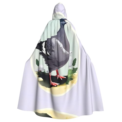 ERSDWRE Umhang mit grauem Taubenaufdruck, Halloween-Kapuzenumhang für Männer und Frauen, Kapuzenumhang für Mittelalter-Umhang, Kostüme, Cosplay ERSDWRE Umhang mit grauem Taubenaufdruck, Halloween-Kapuzenumhang für Männer und Frauen, Kapuzenumhang für Mittelalter-Umhang, Kostüme, Cosplay von ERSDWRE