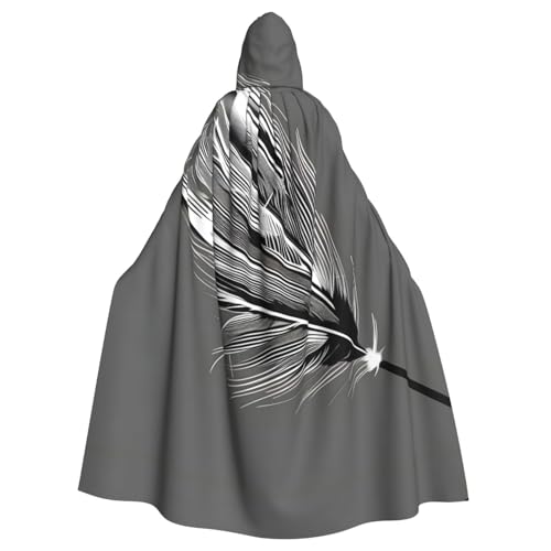 ERSDWRE Umhang mit tanzendem Federaufdruck, Halloween-Kapuzenumhang für Männer und Frauen, Kapuzenumhang für Mittelalter-Umhang, Kostüme, Cosplay ERSDWRE Umhang mit tanzendem Federaufdruck, Halloween-Kapuzenumhang für Männer und Frauen, Kapuzenumhang für Mittelalter-Umhang, Kostüme, Cosplay von ERSDWRE