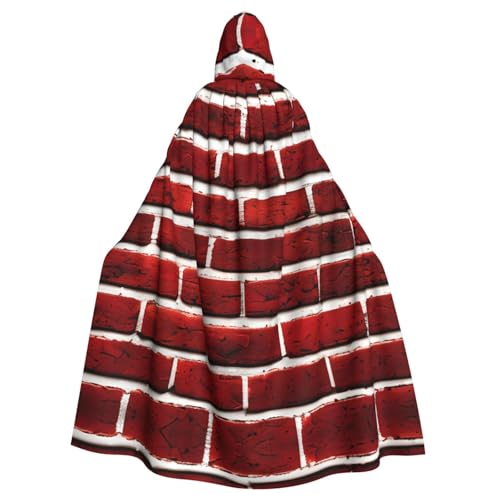 Halloween-Umhang mit Kapuze für Männer und Frauen, Ziegelroter Steindruck, für Mittelalter-Umhang, Kostüme, Cosplay Halloween-Umhang mit Kapuze für Männer und Frauen, Ziegelroter Steindruck, für Mittelalter-Umhang, Kostüme, Cosplay von ERSDWRE