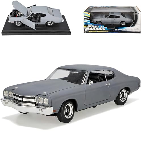 ERTL Chevrolet Chevy Chevelle Matt Grau 1970 The Fast and The Furious 4 1/18 Modellauto Modell Auto von ERTL