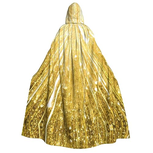 ERTTNT Goldener Bling-Druck, Uni, Halloween-Kostüm, Kapuzenumhang, Umhang, Übergröße, Cosplay, Messen mehr von ERTTNT