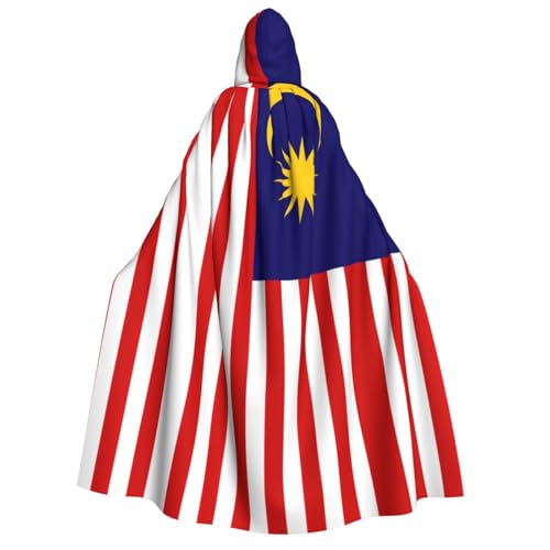 ERTTNT Kapuzenumhang mit Malaysia-Flagge, leichter Umhang für Cosplay, Karneval, Maskerade, Vampir-Kostüme von ERTTNT