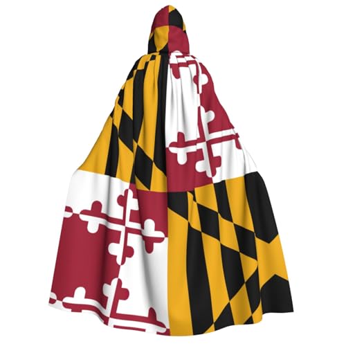 ERTTNT Maryland Umhang mit Staatsflagge, leichter Umhang mit Kapuze, für Cosplay, Karneval, Maskerade, Vampir-Kostüme von ERTTNT