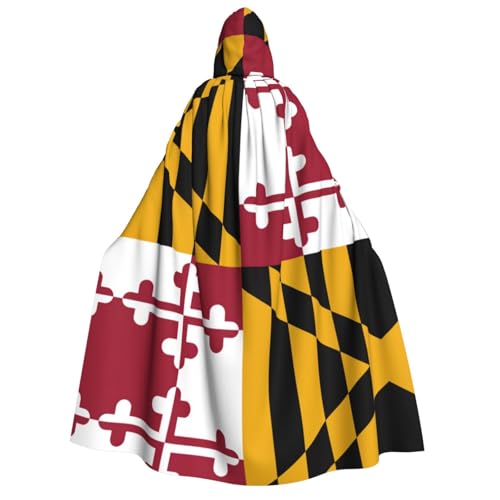 ERTTNT Maryland Umhang mit Staatsflagge, leichter Umhang mit Kapuze, für Cosplay, Karneval, Maskerade, Vampir-Kostüme von ERTTNT