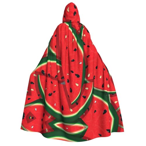 ERTTNT Roter Wassermelonen-Umhang mit Kapuze, leichter Umhang für Cosplay, Karneval, Maskerade, Vampir-Kostüme von ERTTNT