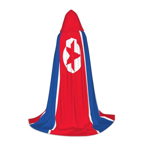 ERTTNT Uni Umhang mit koreanischer Flagge, Halloween, Kapuzenumhang, Erwachsenen-Party-Kostüm mit Umhang für Karneval von ERTTNT