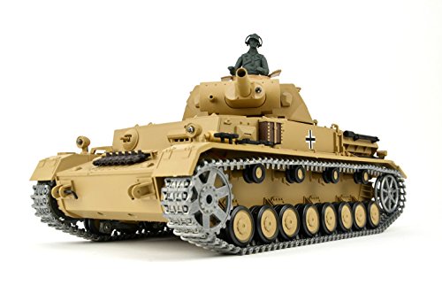 ES-TOYS Ferngesteuerter Panzer Kampfwagen IV AUSF.F-1" Heng Long 1:16 Grau mit R&S+Metallgetriebe+Metallketten +2,4Ghz -PRO -V7.0 von ES-TOYS