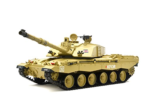 ES-TOYS RC Panzer Britischer Challenger 2" Heng Long 1:16 mit Rauch&Sound und Metallgetriebe -2,4Ghz -V7.0 von ES-TOYS