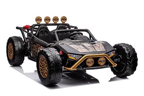 Elektro Kinderauto Riesen Buggy 168" - 24V Akku,2X 200W Motoren- 2,4Ghz, Allrad+MP3 + Ledersitz + Eva (Camouflage Orange) von ES-TOYS