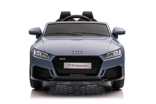 Kinderfahrzeug - Elektro Auto TTRS - lizenziert - 12V7A Akku und 2 Motoren- 2,4Ght+MP3+Eva+Leder (Blau) von ES-TOYS