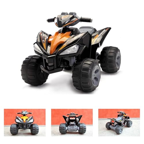 Kinderfahrzeug - Elektro Kinderquad Schwarz, 2x12V Motoren - 12V7Ah Akku von ES-TOYS