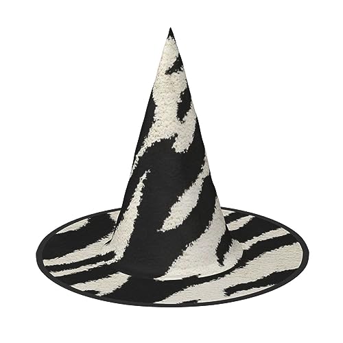 ESASAM Halloween-Hut mit Zebra-Tiermotiv, lustige Feiertags-Kopfbedeckung für gruselige Jahreszeiten von ESASAM