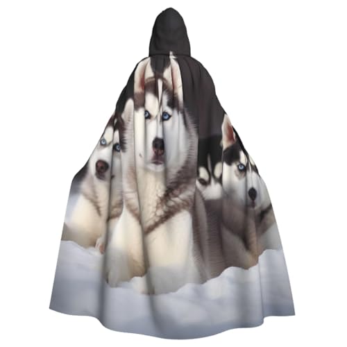 ESASAM Lovely Husky Halloween-Kapuzenumhang für Erwachsene, fortschrittliches Kostümzubehör für Horrornächte von ESASAM