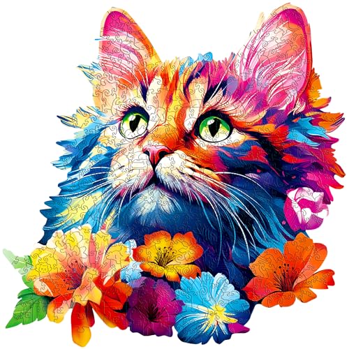 ESC WELT Holzpuzzle Katze 500 Teile - Anspruchsvolles Denkspiel für Kinder & Erwachsene - Umweltfreundliches & Unterhaltsames Lernspielzeug - Herausforderndes Spiel - Denkspiel aus Holz ESC WELT Holzpuzzle Katze 500 Teile - Anspruchsvolles Denkspiel für Kinder & Erwachsene - Umweltfreundliches & Unterhaltsames Lernspielzeug - Herausforderndes Spiel - Denkspiel aus Holz von ESC WELT