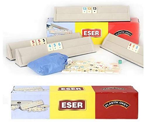 ESER Original Rummy / Okey Plastik mit MELAMIN Steine Plastik Okey TAKIMI Star von ESER