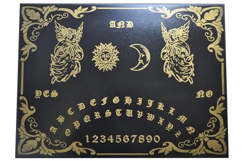 Ouija-Brett in englischer Sprache, Holz (Engel): großer Tisch mit Tropfen, Spiel Ja Ja Board + Brett, ideal für Kommunikation mit Toten, Geister und im Freien, paranormales magisches Spiritismus von ESOAS