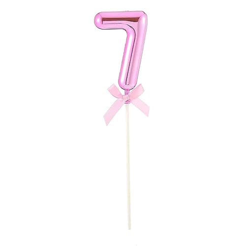 Cake Topper Zahl Rosa Schleife 12,7 cm von ESPA