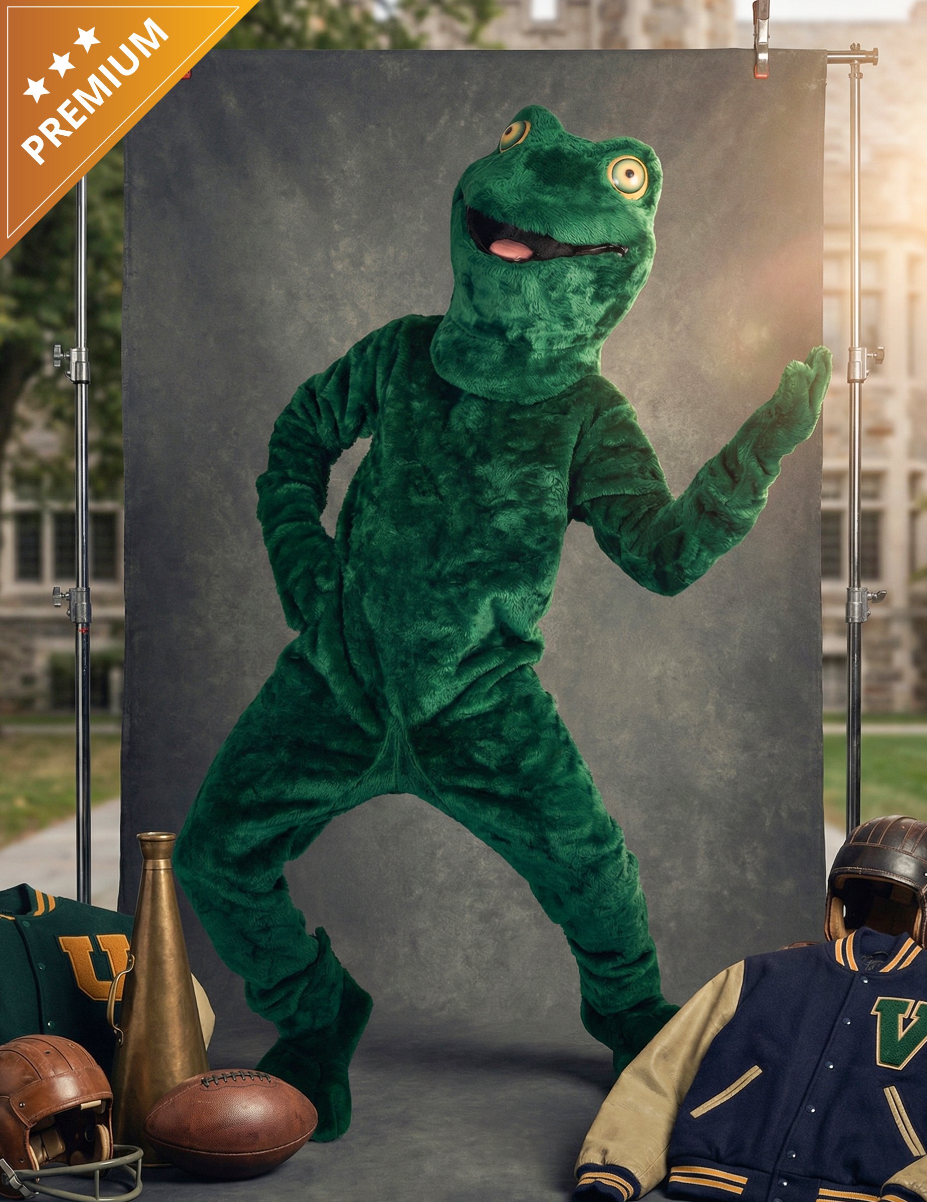 Frosch Maskottchen Kostüm Erwachsene grün Frosch Maskottchen Kostüm Erwachsene grün von ESPA