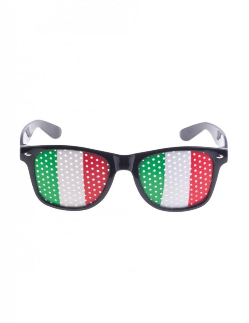 Partybrille Italien Fanbrille Partyaccessoire weiß-rot-grün von ESPA