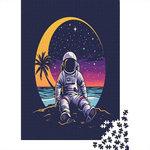 Astronaut 1000 Stück Puzzles Für Erwachsene Teenager Stress Abbauen Familien-Puzzlespiel Mit Poster in 1000-teiliges Puzzle Kinder Lernspiel Spielzeug Geschenk Puzzel 1000pcs (75x50cm) von ESPLJQRYX