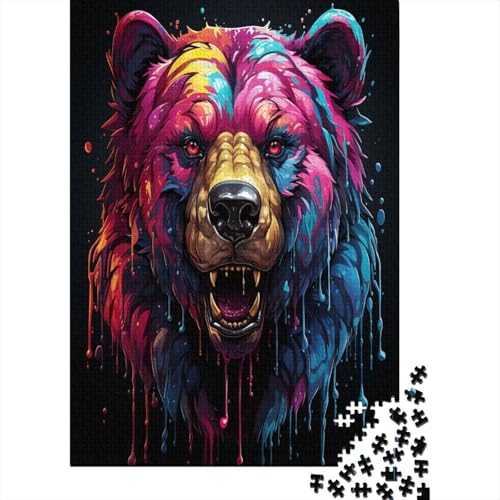 Bär Puzzle 1000 Teile,Puzzle Für Erwachsene, Impossible Puzzle,Puzzle Farbenfrohes Legespiel,GesKükenlichkeitsspiel Für Die Ganze Familie Puzzel 1000pcs (75x50cm) von ESPLJQRYX