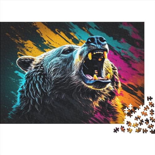 Bär Puzzlespiel 1000 Teile Für Erwachsene, Einzigartige Kunstwerke Und Vorlage - Geburtstagsgeschenk - Spaßige Puzzles Mit Überraschung Von Puzzle in A Bag Puzzel 1000pcs (75x50cm) von ESPLJQRYX