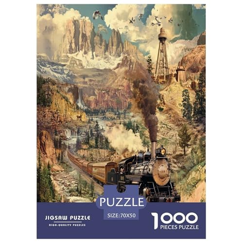 Dampfzug Puzzles 1000-teilige Schwer Puzzle Spielzeug Lernspiel Impossible Herausforderungsspielzeug Für Erwachsene Kinder 70x50cm/1000pcs Dampfzug Puzzles 1000-teilige Schwer Puzzle Spielzeug Lernspiel Impossible Herausforderungsspielzeug Für Erwachsene Kinder 70x50cm/1000pcs von ESPLJQRYX