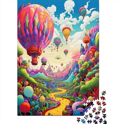 Heißluftballon 1000 Teile,Impossible Puzzle,GesKükenlichkeitsspiel Für Die Ganze Familie, Erwachsenen Puzzlespiel Puzzel 1000pcs (75x50cm) von ESPLJQRYX