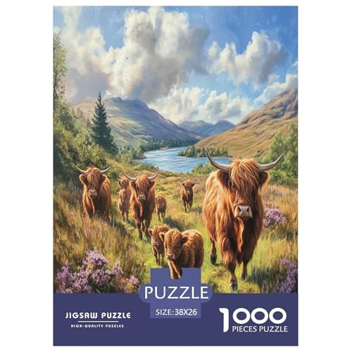 Highland Rinder Puzzles 1000 Teile Schwer Puzzle Spielzeug Pädagogisches Spiel Impossible Herausforderung Spielzeug Für Erwachsene Und Kinder Ab 12 Jahren 38x26cm/1000pcs Highland Rinder Puzzles 1000 Teile Schwer Puzzle Spielzeug Pädagogisches Spiel Impossible Herausforderung Spielzeug Für Erwachsene Und Kinder Ab 12 Jahren 38x26cm/1000pcs von ESPLJQRYX