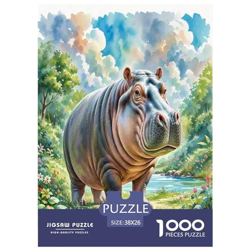 Hippopotamus Puzzle 1000 Teile Schwer Puzzle Spielzeug Pädagogisches Spiel Impossible Herausforderungsspielzeug Für Erwachsene Und Kinder in Bewährter 38x26cm/1000pcs Hippopotamus Puzzle 1000 Teile Schwer Puzzle Spielzeug Pädagogisches Spiel Impossible Herausforderungsspielzeug Für Erwachsene Und Kinder in Bewährter 38x26cm/1000pcs von ESPLJQRYX
