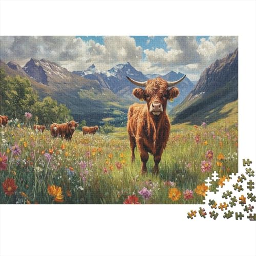 Hochlandrinder Puzzlespiel 1000 Teile Für Erwachsene, Einzigartige Kunstwerke Und Vorlage - Geburtstagsgeschenk - Spaßige Puzzles Mit Überraschung Von Puzzle in A Bag Puzzel 1000pcs (75x50cm) von ESPLJQRYX