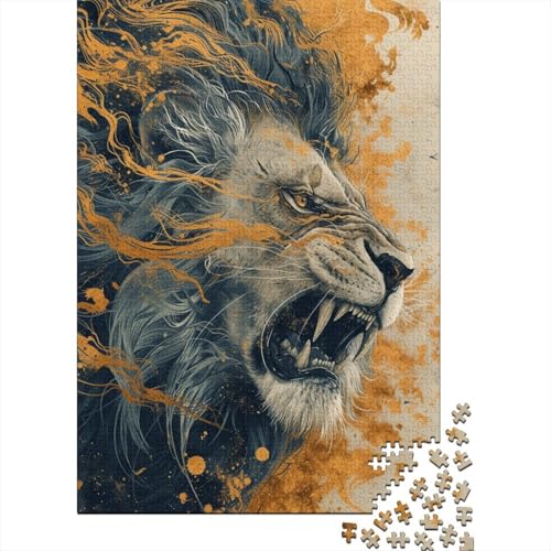 Löwe 1000 Teile, Impossible Puzzle,GesKükenlichkeitsspiel Für Die Ganze Familie, Erwachsenenpuzzle Ab 14 Jahren Puzzel 1000pcs (75x50cm) von ESPLJQRYX