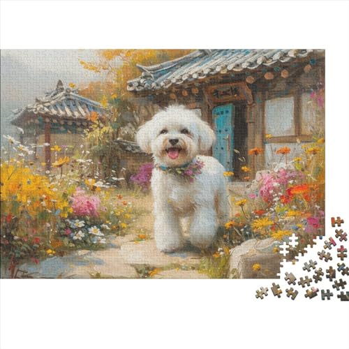 Maltese Hund Puzzlespiel 1000 Teile Erwachsene -Puzzle 1000 Stück Spiel Puzzles Für Erwachsene Kinder Puzzle Erwachsenen Puzzlespiel Puzzel 1000pcs (75x50cm) von ESPLJQRYX