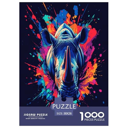 Rhino Puzzle 1000 Teile Schwer Puzzle Spielzeug Pädagogisches Spiel Impossible Herausforderung Spielzeug Für Erwachsene Und Kinder in Bewährter 38x26cm/1000pcs Rhino Puzzle 1000 Teile Schwer Puzzle Spielzeug Pädagogisches Spiel Impossible Herausforderung Spielzeug Für Erwachsene Und Kinder in Bewährter 38x26cm/1000pcs von ESPLJQRYX