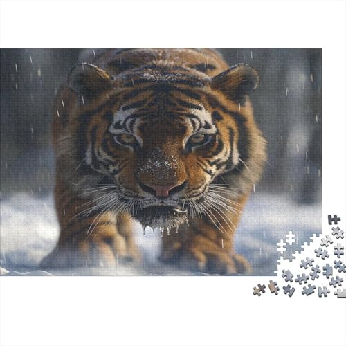 Tiger 1000 Teile,Impossible Puzzle,GesKükenlichkeitsspiel Für Die Ganze Familie, Erwachsenen Puzzlespiel Puzzel 1000pcs (75x50cm) von ESPLJQRYX