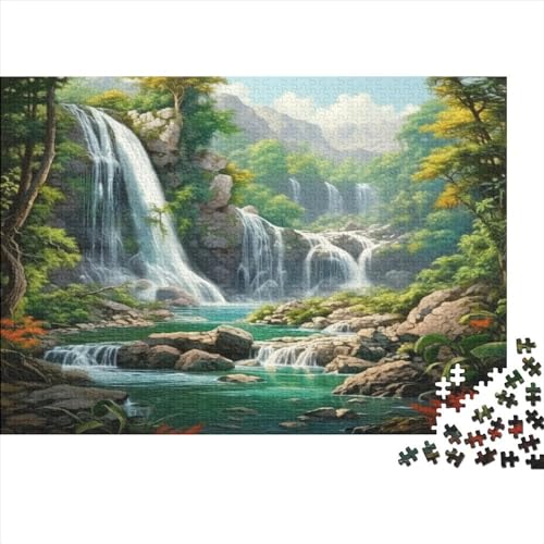 Wasserfall Puzzle 1000 Teile Puzzle Für Erwachsene Und Kinder Ab 14 Jahren,Puzzlespiel Erwachsenen Puzzlespiel Puzzel 1000pcs (75x50cm) von ESPLJQRYX