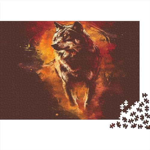 Wolf Puzzlespiel 1000 Teile Jigsaw Puzzle 1000 Puzzle FüR Erwachsene Kinder Senioren Erwachsenen Puzzlespiel Puzzel 1000pcs (75x50cm) von ESPLJQRYX