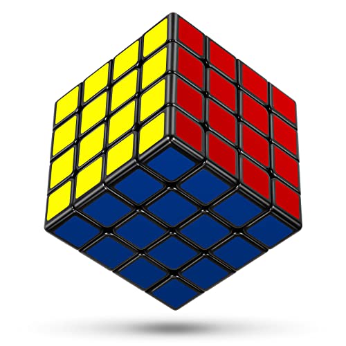 ESSALOO 4x4 Zauberwürfel Speed Cube, Langlebiger Professioneller 4x4x4 Magischer Würfel Schwarz, 3D Twist Brain Puzzle Game SpeedCube, Geschenkartikel für Jungen und Mädchen von ESSALOO