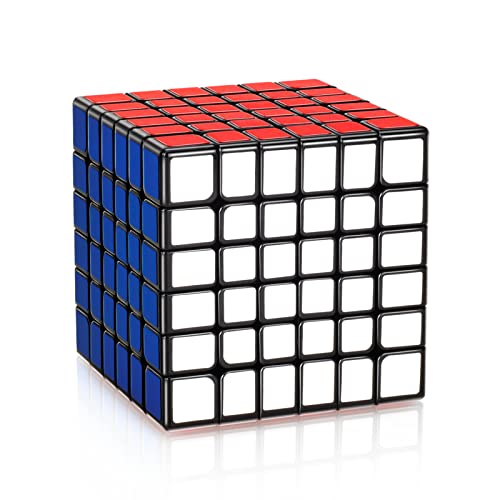 ESSALOO 6x6 Zauberwürfel Speed Cube, Langlebiger Professioneller 6x6x6 Magischer Würfel Schwarz, 3D Twist Brain Puzzle Game SpeedCube, Geschenkartikel für Jungen und Mädchen von ESSALOO