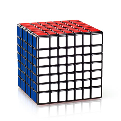 ESSALOO 7x7 Zauberwürfel Speed Cube, Langlebiger Professioneller 7x7x7 Magischer Würfel Schwarz, 3D Twist Brain Puzzle Game SpeedCube, Geschenkartikelfür Jungen und Mädchen von ESSALOO